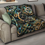 Steampunk Cogs And Gears Print Quilt