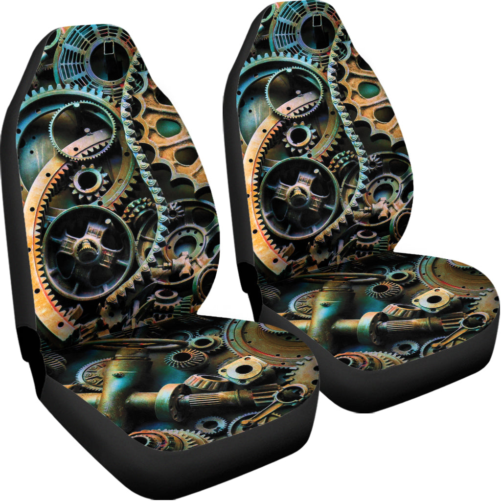 Steampunk Cogs And Gears Print Universal Fit Car Seat Covers