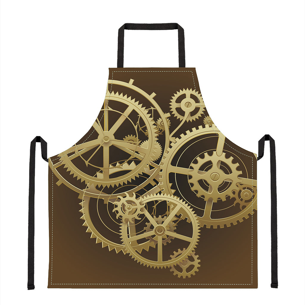 Steampunk Cogwheels Print Apron