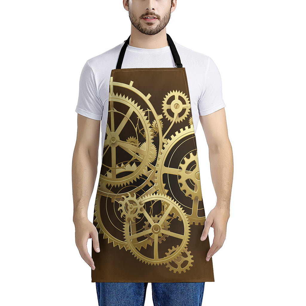 Steampunk Cogwheels Print Apron