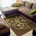 Steampunk Cogwheels Print Floor Mat
