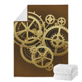 Steampunk Cogwheels Print Blanket