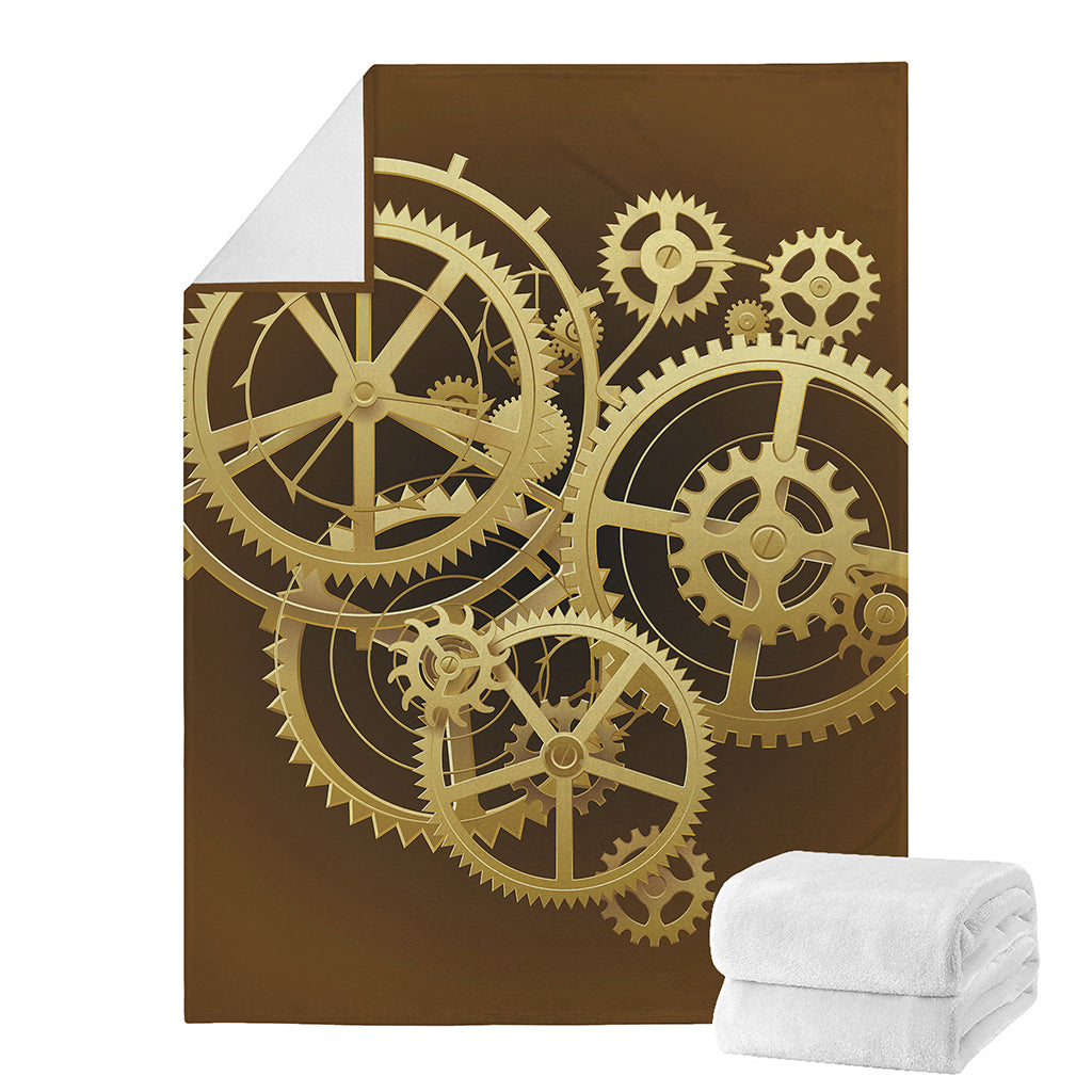 Steampunk Cogwheels Print Blanket