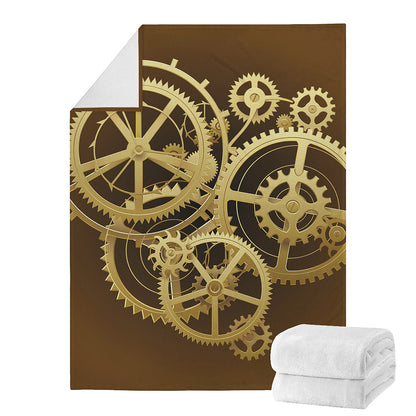 Steampunk Cogwheels Print Blanket