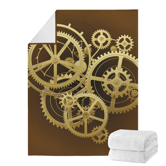 Steampunk Cogwheels Print Blanket