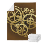 Steampunk Cogwheels Print Blanket