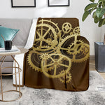 Steampunk Cogwheels Print Blanket