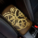 Steampunk Cogwheels Print Car Center Console Cover