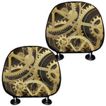 Steampunk Cogwheels Print Car Headrest Covers