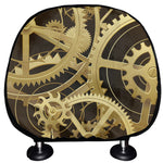 Steampunk Cogwheels Print Car Headrest Covers