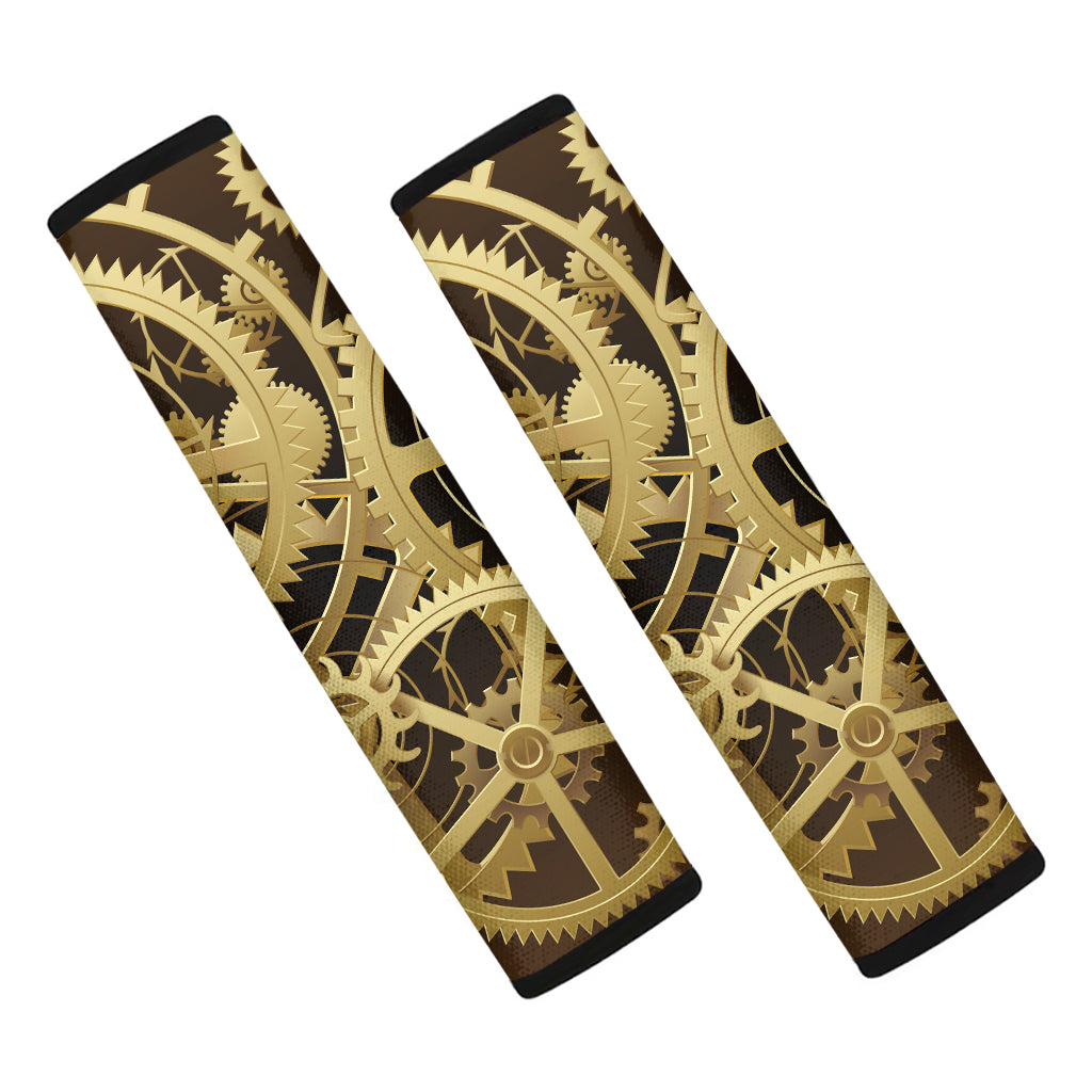 Steampunk Cogwheels Print Car Seat Belt Covers