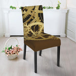 Steampunk Cogwheels Print Dining Chair Slipcover