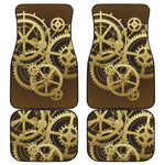 Steampunk Cogwheels Print Front and Back Car Floor Mats