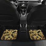 Steampunk Cogwheels Print Front and Back Car Floor Mats
