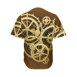 Steampunk Cogwheels Print Men's Baseball Jersey