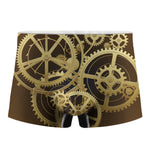 Steampunk Cogwheels Print Men's Boxer Briefs