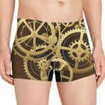 Steampunk Cogwheels Print Men's Boxer Briefs