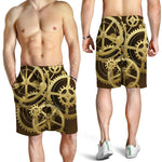 Steampunk Cogwheels Print Men's Shorts