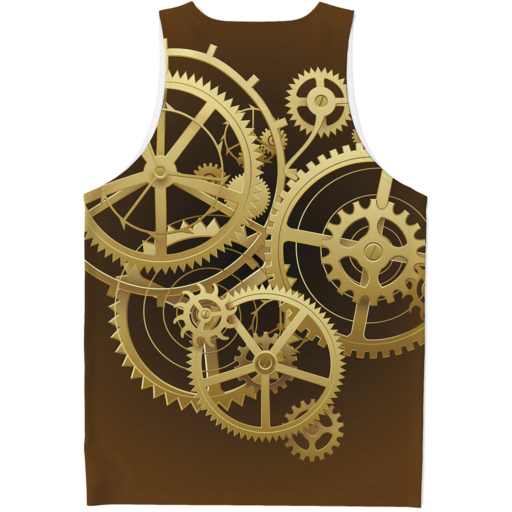 Steampunk Cogwheels Print Men's Tank Top