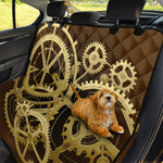Steampunk Cogwheels Print Pet Car Back Seat Cover