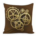 Steampunk Cogwheels Print Pillow Cover