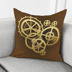 Steampunk Cogwheels Print Pillow Cover
