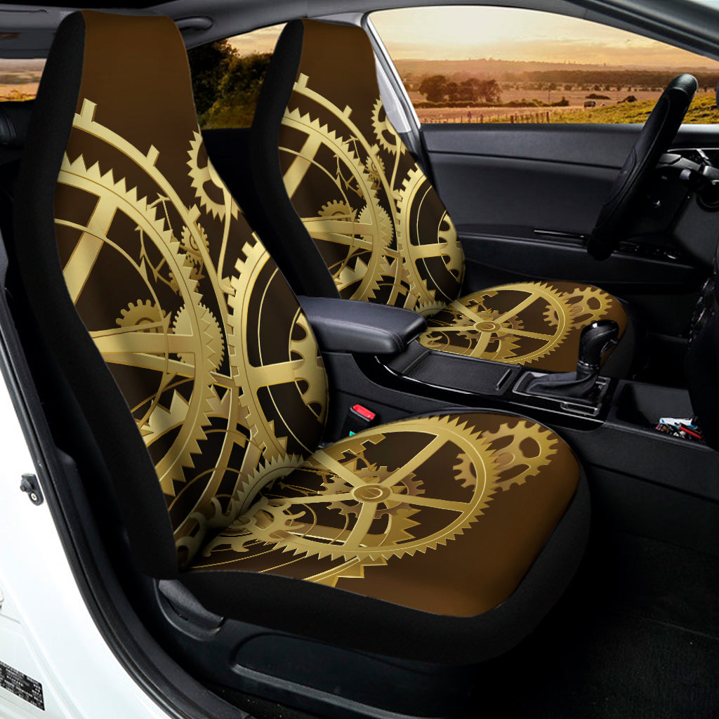 Steampunk Cogwheels Print Universal Fit Car Seat Covers