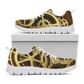 Steampunk Cogwheels Print White Running Shoes