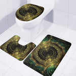 Steampunk Fractal Print 3 Piece Bath Mat Set