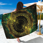 Steampunk Fractal Print Beach Sarong Wrap