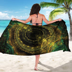 Steampunk Fractal Print Beach Sarong Wrap