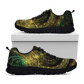 Steampunk Fractal Print Black Running Shoes