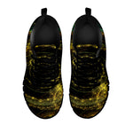 Steampunk Fractal Print Black Sneakers