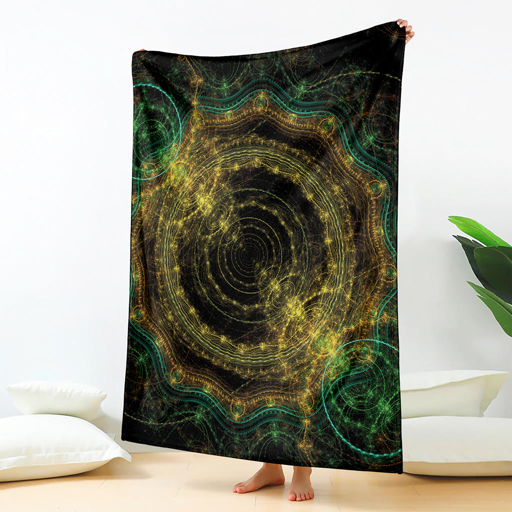 Steampunk Fractal Print Blanket