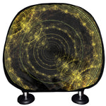 Steampunk Fractal Print Car Headrest Covers
