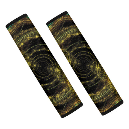Steampunk Fractal Print Car Seat Belt Covers