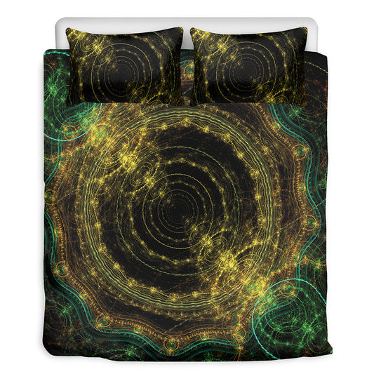 Steampunk Fractal Print Duvet Cover Bedding Set
