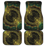 Steampunk Fractal Print Front and Back Car Floor Mats
