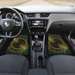 Steampunk Fractal Print Front and Back Car Floor Mats