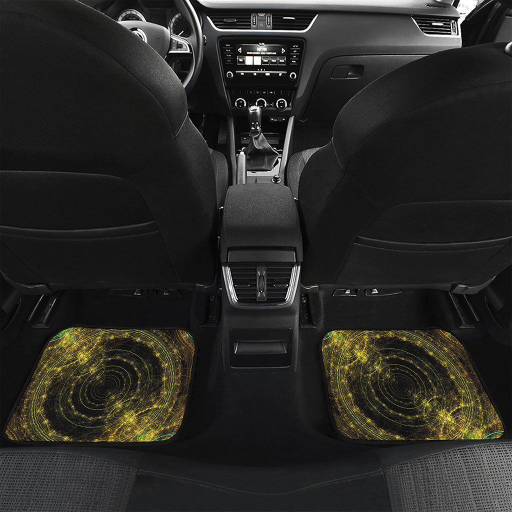 Steampunk Fractal Print Front and Back Car Floor Mats
