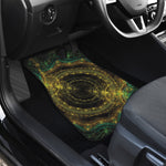 Steampunk Fractal Print Front and Back Car Floor Mats