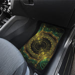 Steampunk Fractal Print Front and Back Car Floor Mats