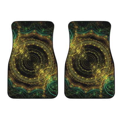 Steampunk Fractal Print Front Car Floor Mats