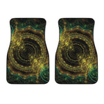 Steampunk Fractal Print Front Car Floor Mats