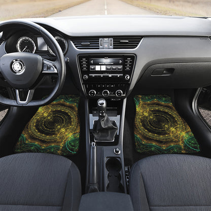 Steampunk Fractal Print Front Car Floor Mats