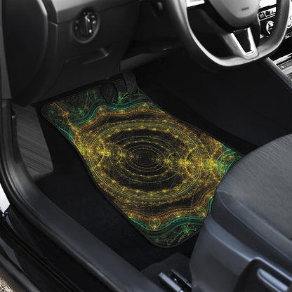 Steampunk Fractal Print Front Car Floor Mats