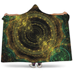 Steampunk Fractal Print Hooded Blanket