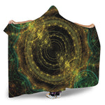 Steampunk Fractal Print Hooded Blanket