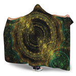 Steampunk Fractal Print Hooded Blanket