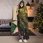 Steampunk Fractal Print Hooded Blanket